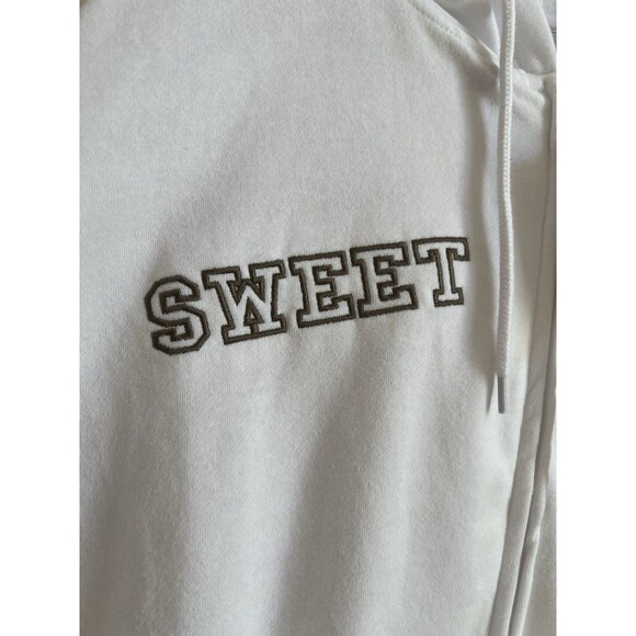 NWT DISNEY Winnie The Pooh Women's Full Zip Sweatshirt Hoodie White Size M - Picture 11 of 13